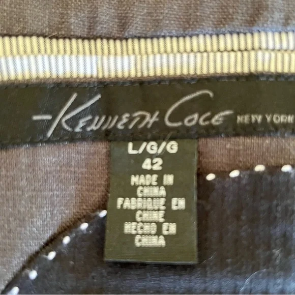 Kenneth Cole New York All Linen Gray Jacket Size 42R